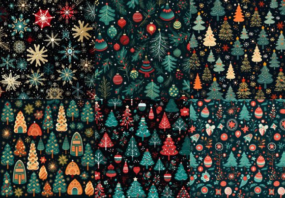 Christmas Patterns Backgrounds for Holiday Design