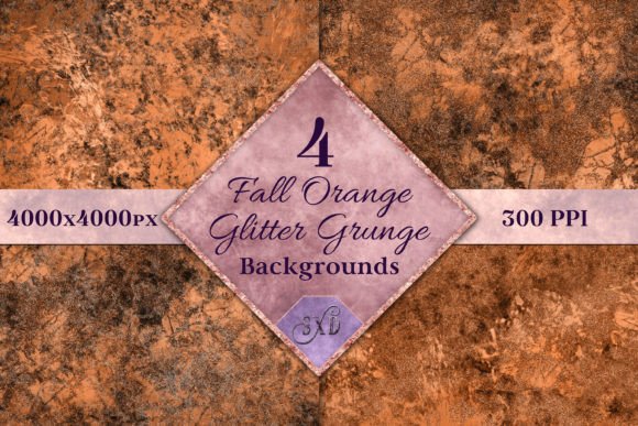 Fall Orange Glitter Grunge Backgrounds: A Textured Asset for Bold Projects