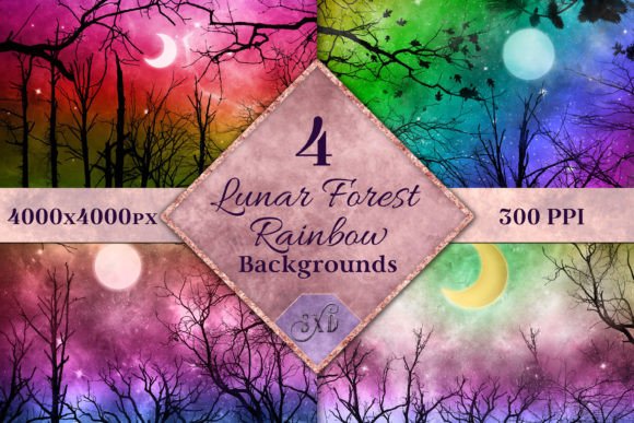 Lunar Forest Rainbow Backgrounds: A Guide to Mystical Design
