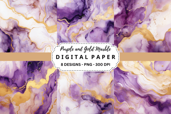 Purple and Gold Marble Backgrounds: A Touch of Luxury
