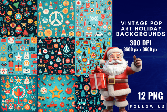 Revive Your Designs: The Vibrant World of Vintage Pop Art Holiday Backgrounds