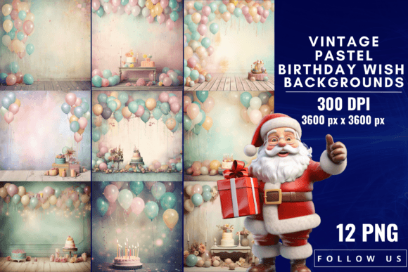 Timeless Charm: Vintage Pastel Birthday Wish Backgrounds