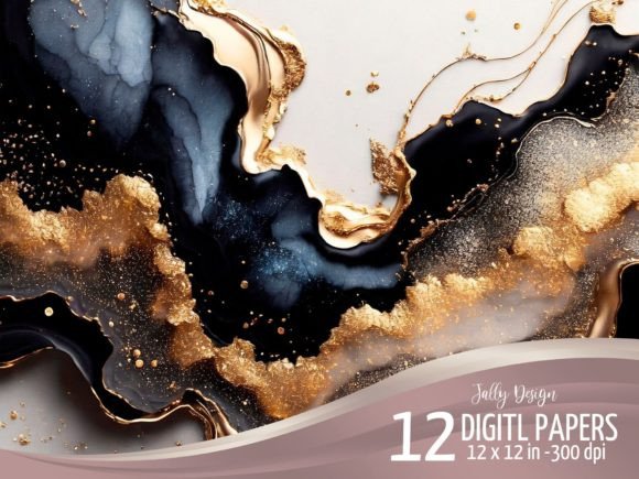 Unlocking Drama with Luxurious Black Alcohol Ink Backgrounds